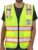 Dib Safety Reflective Vest High Visibility Two Tone with Pockets and Zipper, ANSI Class 2 Compliant, Yellow with Orange Trim XL