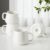 Teocera Coffee Mugs Set of 4-12oz Chip-Resistant Ceramic Cups with Ergonomic Handle | Dishwasher & Microwave Safe White Mugs | Keeps Beverage Hot, Perfect for Family Kitchen & Holiday Gifts