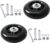 2pcs 70 x 24mm Luggage Wheels Replacement, Black Rubber Suitcase Wheels Replacement Repair Kit, Smooth Luggage Replacement Parts for Carry-on Roller Bag, Suitcase Bag, Trolley Bag