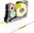 SUPVAN G-Series Heat Shrink Tubing Labels for Wire Identification, Φ 0.19” Diameter, Fits Φ 0.09”–0.17” Wires, Ideal for Electrical Wiring, Control Wires & Equipment Maintenance, Black on Yellow
