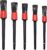 Detailing Brush Set -5 Different Sizes Premium Natural Boar Hair Mixed Fiber Plastic Handle Automotive Detail Brushes for Cleaning Wheels, Engine, Interior, Air Vents, Car, Motorcy
