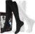 cerpite Zipper Compression Socks, 2 Pairs 15-20 mmHg Closed Toe Compression Stockings for Men Women