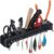 KEMIMOTO Fishing Tool Holder for Boat, Fishing Hook Knife Pliers Holder for Boat, Marine Tackle Rack Holder, Fishing Bait and Lure Organizer, Small, Black, KMB1624-01005-BK