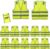 Safety Vests 10 Pack – Yellow Reflective High Visibility Construction ANSI Class 2 Work Vest for Men,Woman,Hi Vis Vest Mesh and Neon Silver Strip