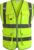 JKSafety 9 Pockets Class 2 High Visibility Zipper Front Safety Vest With Reflective Strips,Meets ANSI/ISEA Standard (Large, 150-Yellow)