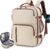 43x33x15cm Personal Item Bag Expandable 30L Travel Backpack 17x13x6 Inches Underseat Bag for Airlines Lightweight Carry on Luggage Water Resistant Flight Approved for College, Weekender Beige