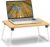 Ruxury Foldable Lap Desk Laptop Stand Bed Desk Table Tray, Breakfast Serving Tray, Portable & Lightweight Mini Table, Lap Tablet Desk for Sofa Couch Floor – Wood