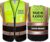 BeautyWill Custom Mesh Safety Vest Customized Logo Class2 High Visibility Reflective Vest with Pockets Construction workwear （Yellow Black，L ）