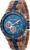 BOBO BIRD Mens Quartz Wooden Watches Stainless Steel Red Sandalwood Alloy Wood Watch for Male Classic Function Wristwatch Chronograph Luminous Hands Day and Night Date Display