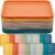 Mumufy 24 Pcs Plastic Fast Food Trays Bulk Colorful Restaurant Serving Trays Cafeteria Rectangular Plastic Serving Platter Grill for Kitchen Restaurant Coffee (Elegant Color)