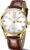 OLEVS Mens Watch Brown Leather Band Dress Watch for Men Quartz Waterproof Men’s Wrist Watch 38MM Gold Case Easy to Read Day Date Business Casual Men Watches Gifts for Him Relojes para Hombres