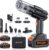 Portable Cordless Car Vacuum – 50,000Pa High-Power Brushless Motor, Rechargeable Handheld Vacuum Cleaner with 2 Batteries & Charger, 6-in-1 Vacuum Cleaners for Home, Keyboard, Pet Hair, Black