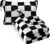 Travel Blanket and Pillow Compact, Premium Soft 2 in 1 Airplane Blanket with Soft Bag Pillowcase，Hand Luggage Sleeve and Backpack Clip (Checkered Black)
