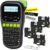 Label Maker Machine with 4 Tapes, Wire Label Maker Waterproof-Labels, Laminated Handheld Label Printer, Backlit & Portable & 3 Cable Modes, H1100 Labeler for Industrial Office Organization