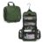 Goloni Hanging Toiletry Bag, 10 Compartments Water-Resistant Makeup Bag with 360° Spinning Metal Hook, Large Travel Cosmetic Organizer for Men & Women, Green (7.05oz)