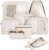 LIGHT FLIGHT 8 Set Packing Cubes for Travel, Durable Travel Essentials for Cruish Ship, Suitcase Organizer Packing Bags (8-Pack 1L+2M+1S+1Shoe Bag+2Toiletry Bags+1Laundry Bag)