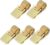 Grevosea 5Pcs Metal Pen Clip Holder, Portable Pen Holder Clips Adjustable Spring Loop Organizer for Notebook Clipboard Gold Tone