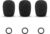 GVOEARS Microphone Cover for Bose Aviation 20, 3 Pack Replacement Mic Foam for Bose Aviation X A10 A20 A30 Headset, WindScreen Pop Filter Sponge (Black)