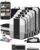 OlarHike 10 Set Compression Packing Cubes for Travel Essentials,Compressible Expandable Space Saver Bags for Organizing Clothes,Luggage Suitcase Garment Bags with Over 1000 pcs Mesh Holes(Black)