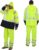sesafety Hi Vis Rain Jacket, Rain Suits for Men Waterproof withBlack Bottom, Rain Coats for Men Interior Mesh, Class 3 HighVisibility Rain Gear,Removable Hood