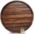 24 Inches Extra Large Round Black Walnut Wood Ottoman Tray with Handles, Serve Tea, Coffee or Breakfast in Bed, Classic Circular Wooden Decorative Serving Tray