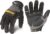 Ironclad Heavy Utility Work Gloves HUG, High Abrasion Resistance, Performance Fit, Durable, Machine Washable, (1 Pair), LARGE, Black & Grey