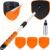 XINDELL Windshield Cleaner Tool, Car Window Cleaning Kit with 4 Reusable Microfiber Pads, Extendable Handle & 360° Rotating Head, Safety Hammer, Streak-Free Auto Glass Wiper for Car Truck SUV RV