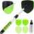 XINDELL Windshield Cleaner Tool, Car Window Cleaning Kit with 4 Reusable Microfiber Pads, Extendable Handle & 360° Rotating Head, Safety Hammer, Streak-Free Auto Glass Wiper for Car Truck SUV RV