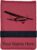 LaserGram Mini Padfolio with Notepad and Pen, High Wing Airplane, Personalized Engraving Included (Carbon Fiber Red)