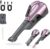 Shop-Vac S4 20V Handheld Vacuum Cordless with Brushless Motor, Rotatable Nozzle, Dual-Speed Powerful 16000 Pa Suction Portable Vacuum for Home & Pet Hair, Wall-Mounted, LED Light, Purple