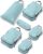 Compression Packing Cubes for Travel, 6-Piece Lightweight Packing Cubes Set for Carry-On Luggage & Backpacks – TRIPPED Travel Gear (Dusty Teal/White)