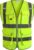JKSafety 9 Pockets Class 2 High Visibility Zipper Front Safety Vest With Reflective Strips,Meets ANSI/ISEA Standard (X-Large, Yellow)