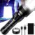 SKYFIRE Super Bright Tactical Flashlight Rechargeable 3000 High Lumens LED Flashlights with Ignition Lens 5 Modes Zoomable Waterproof Powerful Flash Light Camping Emergency Gift College Kit