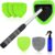 XINDELL Windshield Cleaner Tool – Car Interior Window Cleaning Kit with Extendable Handle & 4 Microfiber Pads, Auto Wiper Inside Windshield Brush for Car & Home Windows
