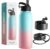 Stainless Steel Insulated Water Bottle and Travel Mug for Hot and Cold Beverages, Wide Mouth, Double Wall Insulated Hydration Sports Water Bottle for Hiking, Biking, Outdoor, 32 OZ BPA Free