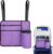 Airplane Seat Back Organizer & Storage, Airplane Tray Table Cover for Personal Items, Airline Seat Hanging Pockets Media Pouch,Reusable Travel Essentials,Fits Tablets,Cell Phone,Water Bottle (Purple)