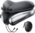 Neck Pillow for Traveling, Travel Pillows for Airplanes, Adjustable Neck Pillow Airplane Travel Essentials – 2 Layer Patented | Inflatable Air Loop & Memory Foam for 360° Ergonomic Support