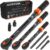 Upgraded Torque Wrench Set 8PCS, 1/4 3/8 1/2 inch Drive Click Torque Wrench, 10-230in.lb, 5-50ft.lb, 10-180ft.lb, 72-Tooth Dual Scale, ±3% Accuracy, 5 Adapters, for Bike, Moto, Car Repair and Maint