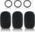 3PCS Microphone Cover for Bose 20 Aviation Headset, Replacement Mic Foam for Bose Aviation X A10 A20 A30 Headset, Mic Pop Filter Sponge Covers, Microphones Windscreen Accessories