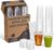 100 Pack 12 oz Disposable Coffee Cups with Lids and Straws – Clear Plastic Smoothie Cup, Sturdy and Leakproof Ice Coffee Cups, To Go Cups for Cold Drinks