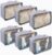 6 Pcs Packing Cubes Luggage Organizers Small Mesh Clothing Underwear Bag Foldable Laundry Bags for Travel Hiking Camping Backpacking