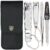 3 Swords Germany – Brand Quality 4 Piece Manicure Pedicure Grooming kit Set for Professional Finger & Toe Nail Care Tweezers File Clipper Fashion Leather case in Gift Box, Made by 3 Swords (77211)