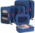 LeanTravel Premium Compression Packing Cubes for Travel – Suitcase Organizer Bags with Double Zipper & Breathable Mesh Panel – Space Saving Carry On Luggage Essentials (6-Pack, Navy Blue)