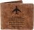 THTCSQ Pilot Gifts,Leather Wallet for Men,Engraved Personalized Leather Wallet,Birthday Gifts for Pilots Aviation Flight Attendant Wallet Aviation Gifts for Pilot Graduation (Pilot wallet)