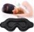 Sleep Eye Mask for Men Women, Lash Extensions 3D Sleeping Mask, Travel Blackout Night Blindfold Eye Shade Cover with Adjustable Strap (Black)