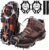 WIN.MAX Crampons for Shoes, Traction Cleats Ice Snow Grips with 19 Stainless Steel Spikes, Shoe Talons Anti – Slip Boots Spikes for Walking, Jogging, Climbing and Hiking