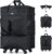 Hanke Expandable Collapsible Luggage with Wheels, Black Upgrade Version 2, 98L, Water-Resistant, 5 Spinner Wheels, 3 Pockets, Polyester, 19x13x27.2 inches, 6.1lb, Carry-On Luggage, Travel, Vacation