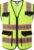 JKSafety Hi Vis Reflective Safety Vests for Men Women High Visibility Vest with Pockets Mesh Fabric Construction Safety Apparel Neon Vest for Work (220-Yellow L)