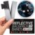 Reflective Backpack Bands | 3M Scotchlite Reflectors | Hook-and-Loop Closure | 1×4 & 1.5×5 in | 2-Pack (Silver)