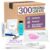 Personal Care Travel Toiletries | 1-Shoppe Amenities Kit | Travel Shaving Set, Toothbrush & Paste, Mouthwash, Makeup Wipes, Swabs, Nail File & Sewing Kit | 300 Pieces